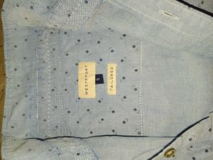 Patterned Light Blue Shirt