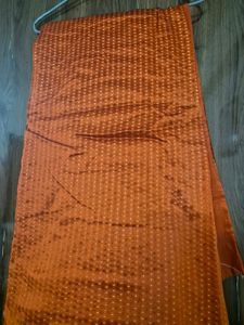 Brand New Orange Saree With Blouse Pcs