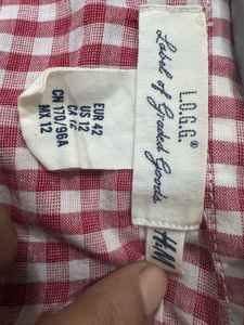 Red &amp; White Checkered Top for women