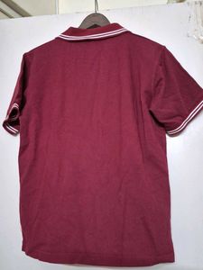 Maroon Polo Style Tshirt For Men