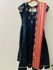 Black Anarkali With Patola Duppata