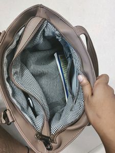 Peach Colour Hand Bag