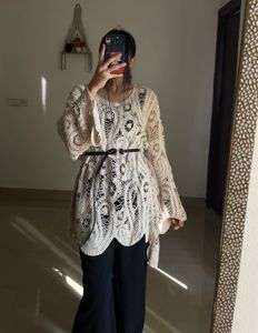 Crochet Paisley Lace PLUS SIZE Tunic Top