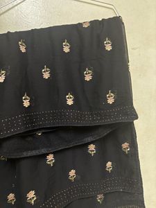 Black heavily Embroidered Suit 3 pc set