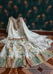 Elegant Yellow Embroidered Ethnic Gown