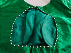 Green khatwork Blouse