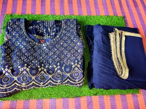 sharara mirror work suit