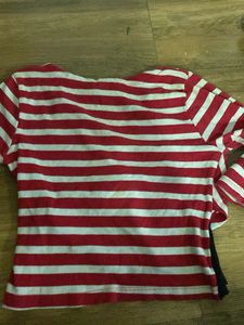 Striped Wrap Top