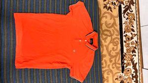 Allen Solly Orange Polo T-Shirt