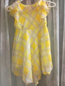 Cute Yellow Plaid Dress