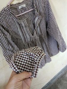 Gingham Blouse - Long Sleeve
