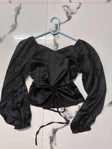 Black cute Blouse tops