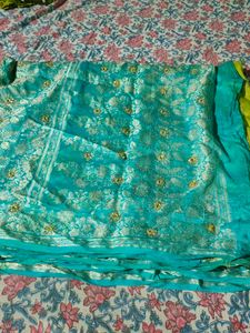 Cotton Silk Saree With Foul Beding