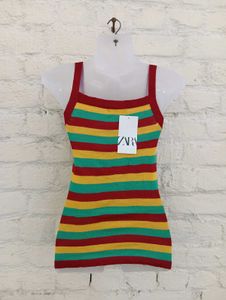 Stripped Rainbow Tank Top
