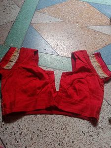 Red Readymade Saree Blouse