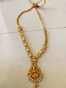 Ethnic Gold Chain With Earrings