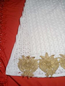 Elegant White Embroidered Kurta