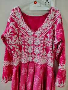 Pink Embroidered Kurta