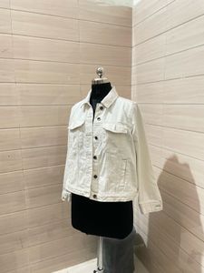 M&amp;S White Denim Jacket