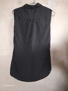 Polka Dot Sleeveless Top