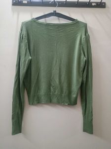 Olive Green Knit Cardigan