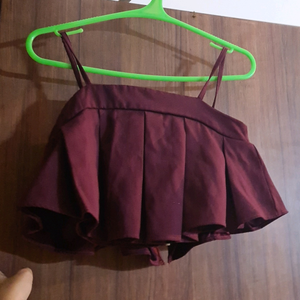 Classy Pleated Crop Top