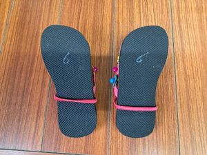 Floral Beaded Flip Flops