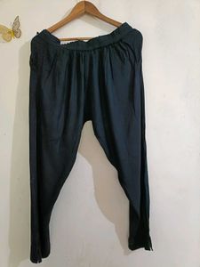 Black Rayon Straight Pant