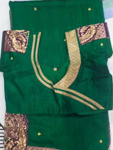 Green Saree With Complete Work