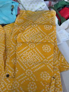 Yellow Patterned Kurti