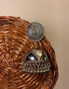 Silver Jhumka Earrings