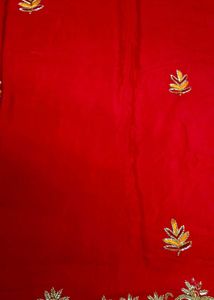 Offer  For Today    Red Partywear Saree Sare