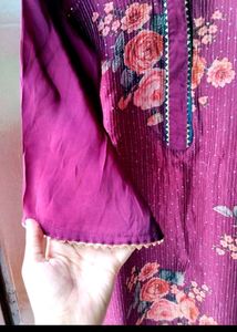 Kurta Set With Palazzo And Dupatta