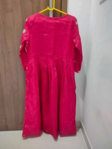 Pink Polka Dot Dress Kurta