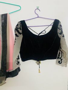 New Multi Colour Saree With Princess Cut Blouse