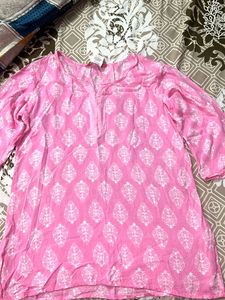 Pink Print Tunic Top