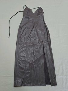 ZARA Faux Leather Midi Dress