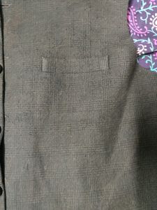 Dark Greyish Brown Check Nehru Jacket (46)