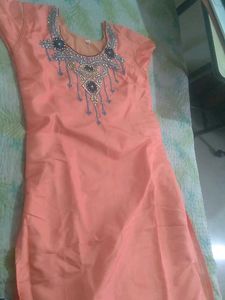 Colour- Fluorescent Orange Kurta
