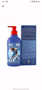 WOW Skin Science Kids 3 in 1 Wash - Shampoo + Conditioner + Body Wash - Blue Guardian Superman Edition - No Parabens, Color, Mineral Oil, Silicones &amp; Sulphate - 300mL