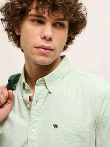 Light Green Casual Shirt,The Bear House