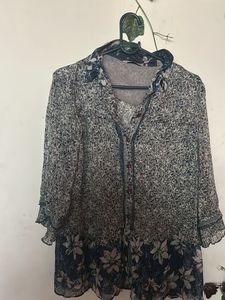Blue Floral Top
