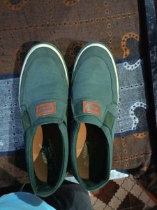 Sparx Green Slip-On Casual Shoes