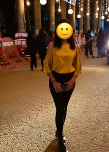 Yellow Cold Shoulder Top