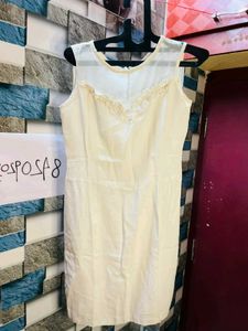 Women White Net Dress