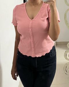 Pink Crop Top