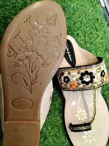 Kolhapuri Embroidered Flats &amp; Sandals
