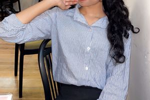 Striped Button-Up Shirt