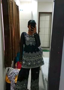 Black Short Kurti With Plazo