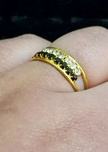 Diamond 💎 And Black Gem Ring 💍